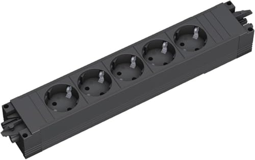 Bachmann Steckenleiste Schutzkontakt Step Stecksystem, 336626, Schwarz von BACHMANN