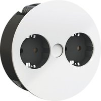Bachmann - Einbausteckdose twist 2S, 2 Stk. Schukosteckdosen, weiß matt ral 9010 von Bachmann