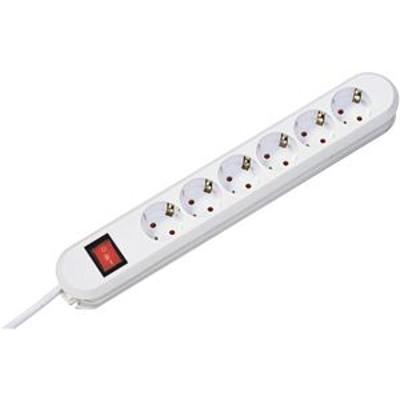 Steckdoseneinheit SMART 6xCEE7/3 sw Strom 5,0m CEE7/7 von Bachmann