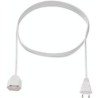 Bachmann - 233.285 Strom Verlängerungskabel 2.5 a Weiß 3.00 m H03VVH2-F 2X 0,75 mm² von Bachmann