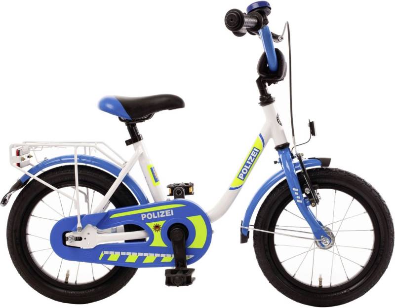 Bachtenkirch Kinderfahrrad Polizei 16 Zoll kristall-weiß/blau/neon von Bachtenkirch