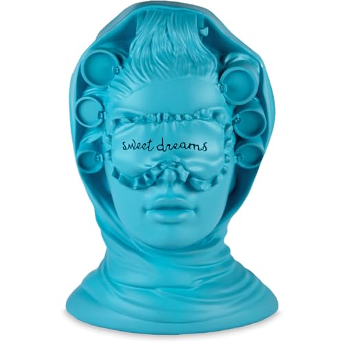 Baci Milano Dekorativer Kopf Sagrada Familia (Die Träumerin) Polyresin Dekorative Skulptur Türkis von Baci Milano