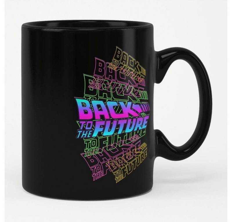 Back to the Future Becher Neon Logos Mug von Back to the Future