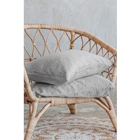 Kissenbezüge 2Er Set - 100% Leinen Aus Bio Leinen, Hellgrau, Geschenk Zum Muttertag von Back2Linen