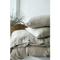 Leinen Bettwäsche Set, 3Er Naturbettwäsche, Bettbezug, Zwei Kissenbezüge, Natur, Muttertagsgeschenk von Back2Linen