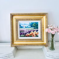 Ölgemälde Sommer Blumengarten Impressionismus Signiert Gold Seelandschaft Realismus Ölgemälde Sommer Blumengarten Impressionismus Signiert Gold Seelandschaft Realismus von BackInTimeByAmanda