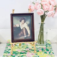 Vintage Henry Reynolds Junge Mit Kaninchen Raeburn Miniatur Litho-Druck Gerahmt 5 X 4 Kunst von BackInTimeByAmanda