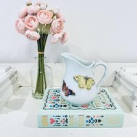 Vintage Limoges Schmetterlings-Milchkännchen Von L. Bernardaud B & C Co. France Coffee Bar von BackInTimeByAmanda