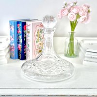 Vintage Tyrone Kristallschliff Bleikristall Schiffe Dekanter Irland Barware Barwagen von BackInTimeByAmanda