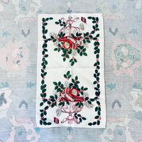 Vintage Weihnachtsschmuck Leinen Teller Geschirrtuch Vintage Weihnachtsschmuck Leinen Teller Geschirrtuch von BackInTimeByAmanda