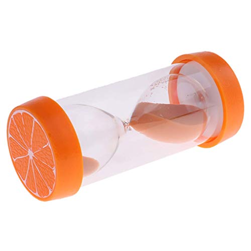 Backbayia 5 Minuten Spielzeug Sanduhr Hourglass Timer Sanduhr Werkzeug Stoppuhr Kinder Kreatives Geschenk Orange von Backbayia