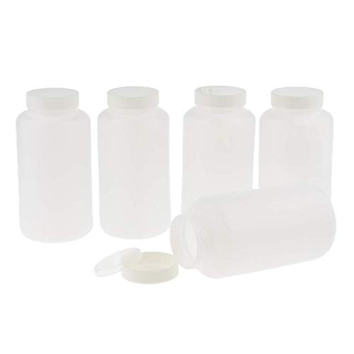 Backbayia 5 Stück 1000ml Graduierte Reagenzflasche Kunststoff Weithalsflasche Probeflasche Chemie Laborbedarf Backbayia 5 Stück 1000ml Graduierte Reagenzflasche Kunststoff Weithalsflasche Probeflasche Chemie Laborbedarf von Backbayia