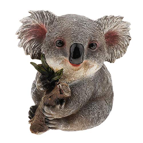 Backbayia Koala Figur Figur aus Kunstharz Ornament Baum Rasen Garten Spielzeug Geschenk Kollektion von Backbayia