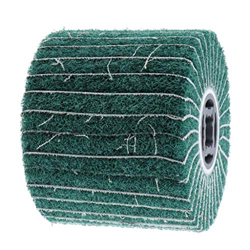 Backbayia Satinierwalze Schleifwalze Schleifrad für Edelstahl, Aluminium, Kupfer Polieren (240#) von Backbayia