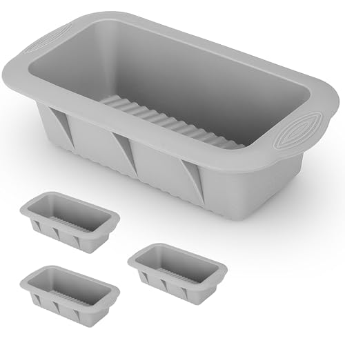 Backefix Brotbackform Silikon 21cm 3 Stück | 3er Set hochwertige Silikon Backform rechteckig, antihaftend, schadstofffrei und spülmaschinenfest | die kleine Kastenform Kuchen von Backefix