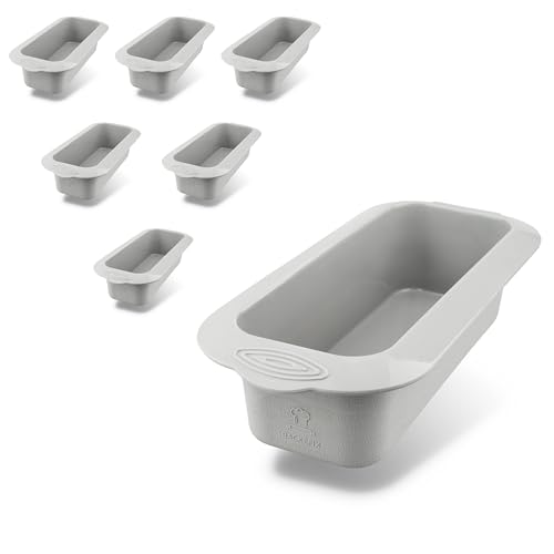 Backefix 6x Brotbackform Silikon 26cm | 6er Set hochwertige Silikon Backform rechteckig, antihaftend, schadstofffrei und spülmaschinenfest | die kleine Kastenform Kuchen von Backefix