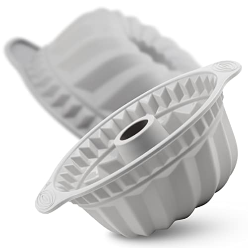 Backefix Gugelhupfform Silikon 24cm Ø - antihaft Gugelhupf Backform - Napfkuchenform mit Griff - ideale Kuchenform für Marmorkuchen mit perfekter Glasur, BPA-frei von Backefix
