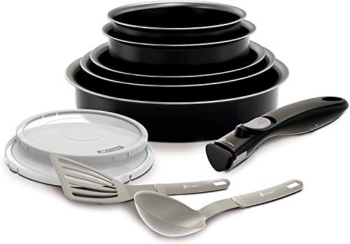 BACKEN Profi 181001 Easy Cook-Akku Küche 10-teilig Aluminium schwarz 30 x 35 x 14 cm von BACKEN