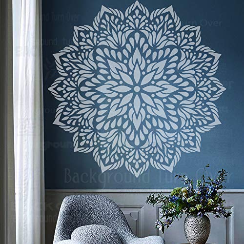 100cm Huge Giant Mandala Ceiling Indian Arabic Ethnic Round Schablone Schablonen Für Dekor Fliesen Malen Große Mandala Wände Große Muster Möbel Nische Wandvorlage Wiederverwendbare von 壁涂鸥 BackgroundTurnOver
