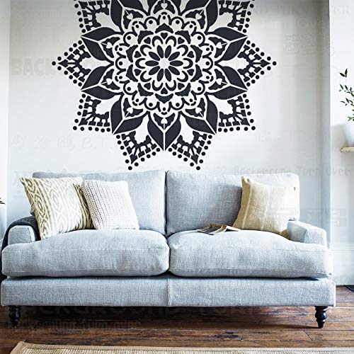 120cm Giant Mandala Indian Arabic Ethnic Round Schablone Schablonen Für Wände Große Farbe Große Vorlage Wiederverwendbare Mandala Bodenbelag Vorlagen Malerei Dekoration Rahmen Fliesen Holz von BackgroundTurnOver