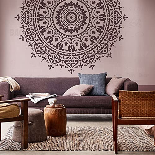 220cm Huge Giant Mandala Ceiling Indian Arabic Ethnic Round Schablone Für Wände Große Schablonen Vorlage Wiederverwendbare Mandala Nische Wand Bodenbelag Dekor Muster Möbel Malen Große von BackgroundTurnOver