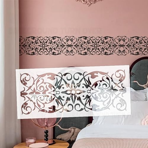 67 cm Bordüre, Vintage-Retro-Schablonen für Wände zum Bemalen, Dekorieren, Malen an der Wand, dekorative große Dekoration für Decke für Boden, S587 67 cm Bordüre, Vintage-Retro-Schablonen für Wände zum Bemalen, Dekorieren, Malen an der Wand, dekorative große Dekoration für Decke für Boden, S587 von 壁涂鸥 BackgroundTurnOver
