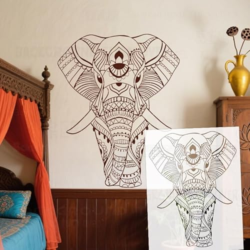 Elefanten-Schablonen, große Wanddesigns, übergroßes Wandbild, Gips, Malerei, benutzerdefinierte 3D-Effekt-Vorlage für Möbel, DIY-Kunstprojekt, 63 cm, S625 Elefanten-Schablonen, große Wanddesigns, übergroßes Wandbild, Gips, Malerei, benutzerdefinierte 3D-Effekt-Vorlage für Möbel, DIY-Kunstprojekt, 63 cm, S625 von 壁涂鸥 BackgroundTurnOver