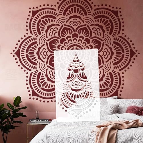 Runde Mandala-Schablonen für Wände an der Wand, Dekoration, Möbel, Basteln, wiederverwendbar, große Größe für Stoff, S540, 130 cm Runde Mandala-Schablonen für Wände an der Wand, Dekoration, Möbel, Basteln, wiederverwendbar, große Größe für Stoff, S540, 130 cm von 壁涂鸥 BackgroundTurnOver
