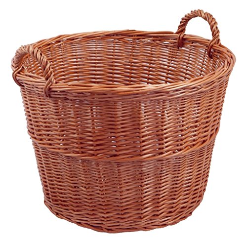 Backideen Gartenkorb rund, braun, Øo 50cm x Øu 39cm x H 34cm von Backideen