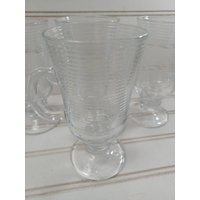 4 Irish Coffee Gläser Einzigartige Gerippte Strukturierte Innenseite Glas Made Portugal 7 Unzen 6 ""Set Von Innenseite""" von BacktoyouShop