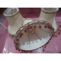 Vintage 3Er Set Clip Auf Shade Handdekoriert Mit Den Perlen 5"Tall 6" Offener Kerzenständer/Kronleuchter Zustand Befindet Sich in Gutem Conditi von BacktoyouShop