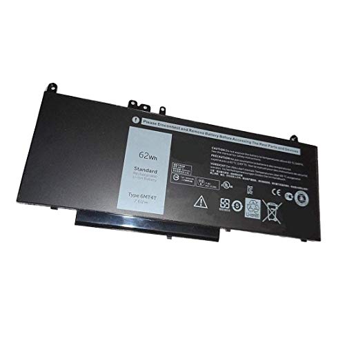 Backupower Ersatz 6MT4T Laptop Akku Kompatibel mit Latitude E5470 E5570 7V69Y TXF9M 79VRK 07V69Y 6MT4T 451-BBUQ 535NC HK6DV 7.6V 62Wh von Backupower