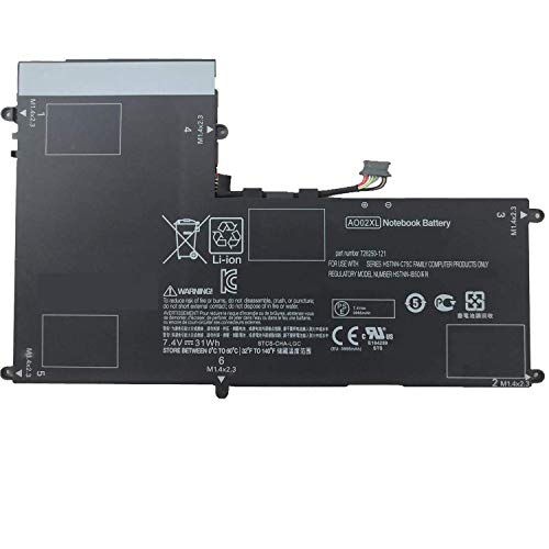 Backupower Ersatz AO02XL Akku Kompatibel mit HP ElitePad 1000 ElitePad 1000 G2 Series HSTNN-C75C HSTNN-C78C HSTNN-IB5O HSTNN-LB5O 7.4V 31Wh von Backupower