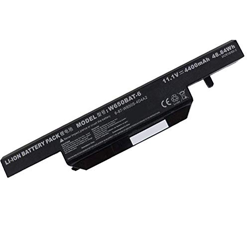 Backupower Ersatz W650BAT-6 6-87-W76SS-4R41 6-87-W650S-4E42 6-87-W650S-4D4A Akku Kompatibel mit CLEVO W355SZ W650EH W650SF W655SZ W670SZ GIGABYTE P15F V2 V3 V5 Q2556 Terra Mobile 1749 von Backupower
