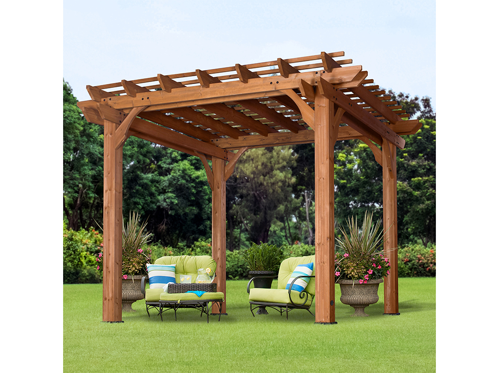 Backyard Discovery Pavillon Pergola Asteria 1 305 x 305 cm - BxTxH: 305x305x242 cm, 14x14 cm Pfosten von Backyard Discovery