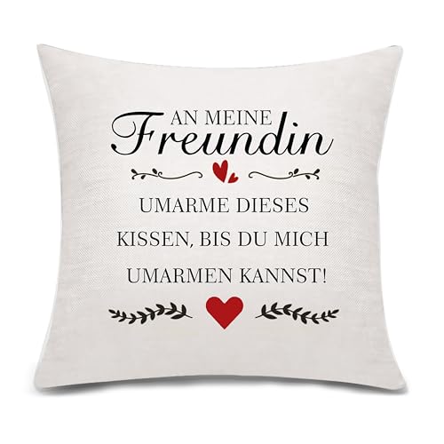 Bacmaxom Geschenk für Freundin Umarmung Kissenbezug für Freundin Geschenk für Sie Süße Freundin Geschenk Geburtstag Valentinstag Jahrestag (Freundin) von Bacmaxom