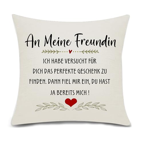 Bacmaxom lustige Freundin Kissenbezug von Freund Beste Freundin Geschenk für Geburtstag Valentinstag Jahrestag Neujahr Weihnachten(Freundin) von Bacmaxom