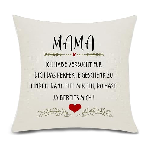 Bacmaxom lustige Mama Kissenbezug von Tochter Sohn Bestes Mama Geschenk für Geburtstag Muttertag Neujahr Weihnachten(Mama) von Bacmaxom