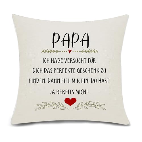 Bacmaxom lustige Papa Kissenbezug von Tochter Sohn Bestes Papa Geschenk für Geburtstag Vatertag Neujahr Weihnachten(Papa) von Bacmaxom