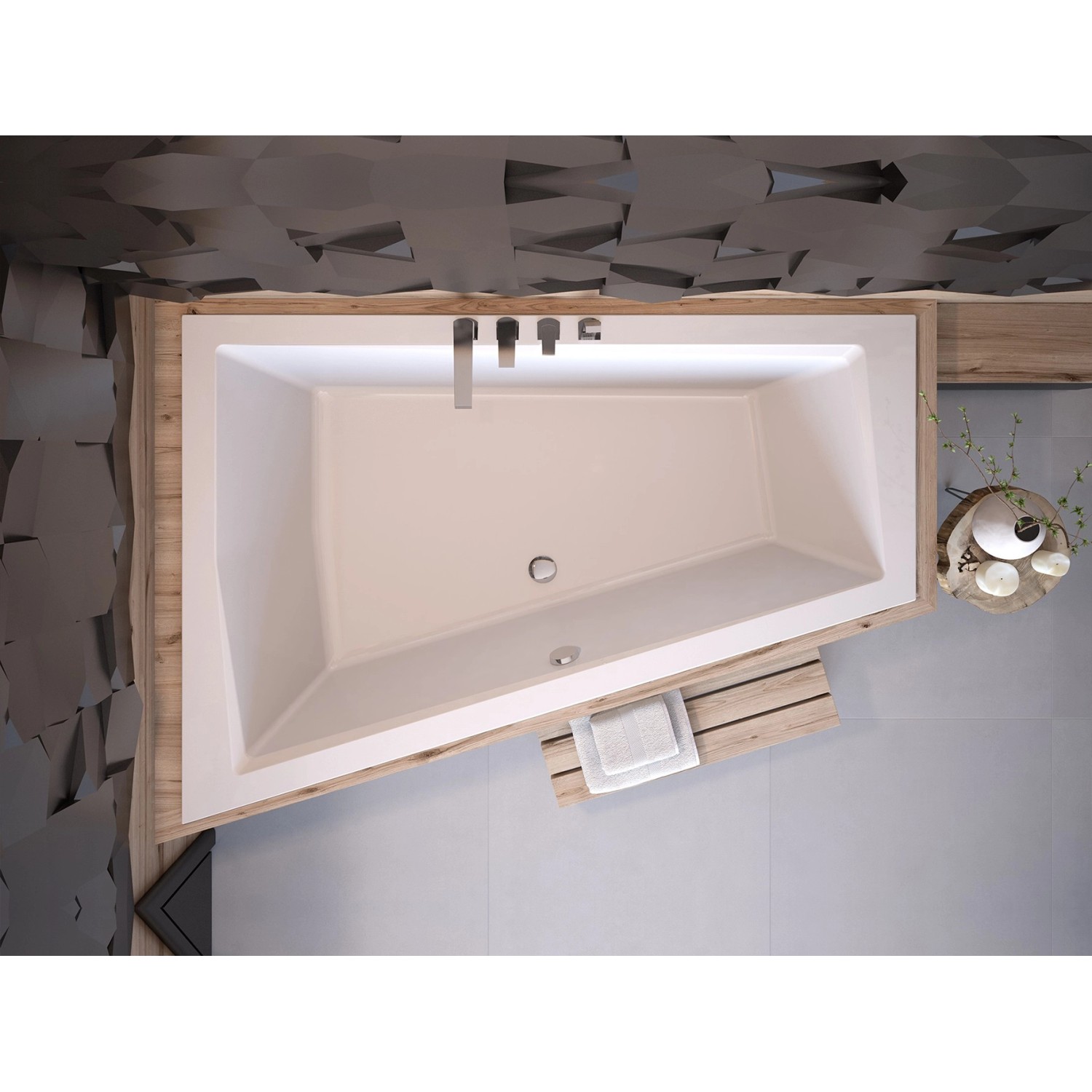 Bad Land Badewanne Eckwanne INTIMA SLIM 170x125 Links Ablauf Füße Bad Land Badewanne Eckwanne INTIMA SLIM 170x125 Links Ablauf Füße von Bad Land