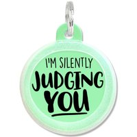 Lustige Hundemarke Personalisierte Silent Doppelseitige "I'm Silently Judging You" - Mehrere Farben Erhältlich." Lustige Hundemarke Personalisierte Silent Doppelseitige "I'm Silently Judging You" - Mehrere Farben Erhältlich." von BadTags