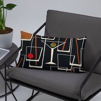 Vintage Mid Century Modern Design Kissen von BadTikiTees