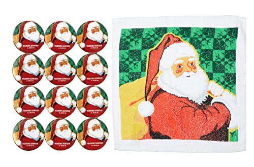 Bada Bing Handtuch 12er Set - Einzigartiges magisches Handtuch - 100% Baumwolle - Zaubertuch - Weihnachtshandtuch - Santa Claus Adventskalender - 30 x 30 cm von Bada Bing