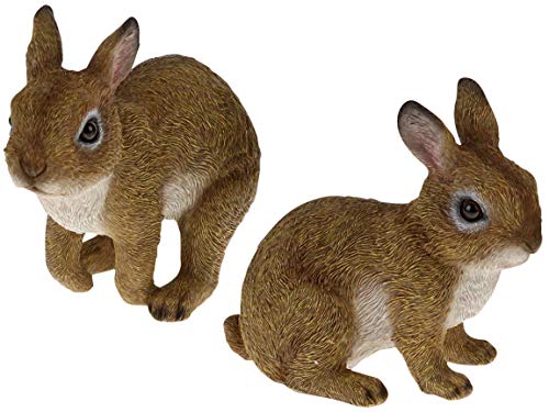 Bada Bing 2er Set Dekofiguren Hasen Ostern Frühling aus Polyresin Süßes Hasenpärchen Osterhasen Dekoration Niedlich Garten Deko Vintage 94 von Bada Bing