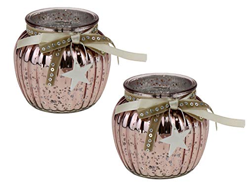 Bada Bing 2er Set Windlicht Rosa Aus Glas Holz Stern bauernsilber Bändern Wunderschönes Stimmungslicht 84 Bada Bing 2er Set Windlicht Rosa Aus Glas Holz Stern bauernsilber Bändern Wunderschönes Stimmungslicht 84 von Bada Bing