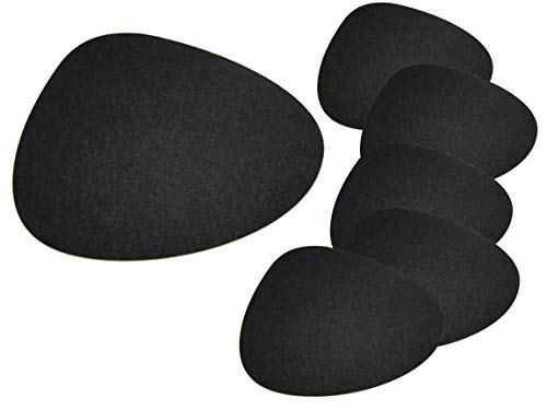 Bada Bing 6er Set Tischset Stone Filz Optik ANTHRAZIT Untersetzer Platzmatte Unterlage Tisch Deko Trend 64 von Bada Bing