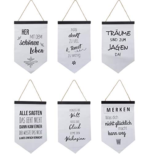 Bada Bing 6er Set Wimpel Mit Sprüchen Ca. 40,5 x 27 cm Spruch Zum Hängen Bild Mit Motivationssprüche Für Ihre Deko Geschenk 04 von Bada Bing