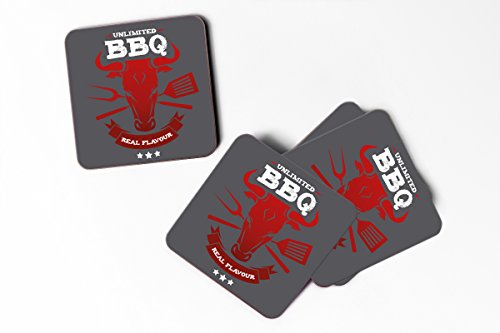 Bada Bing BBQ Bierdeckel 30 STK. Untersetzer Barbeque Grillen Grillzubehör Dekoration von Bada Bing