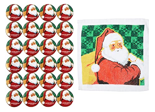 Bada Bing Handtuch 24er Set - Einzigartiges magisches Handtuch - 100% Baumwolle - Zaubertuch - Weihnachtshandtuch - Santa Claus Adventskalender - 30 x 30 cm von Bada Bing