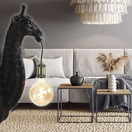 Bada Bing Hochwertige Tier Wandleuchte GIRAFFE Lampe in Schwarz matt ca. 61 cm Safari Wand Leuchte mit Schalter Wandlampe Extravagante Giraffenlampe Blickfang Wohnzimmer 12 von Bada Bing